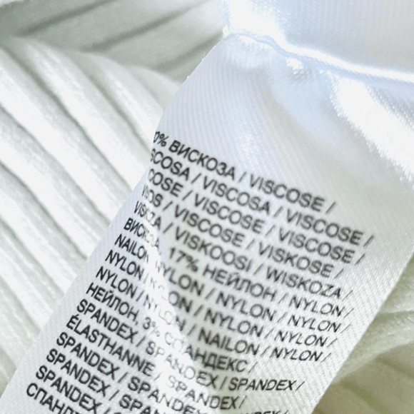 Gloria Jeans Ribbed Boat Neck Top XS White Viscose Blend - Picture 5 of 8